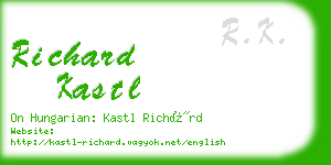 richard kastl business card